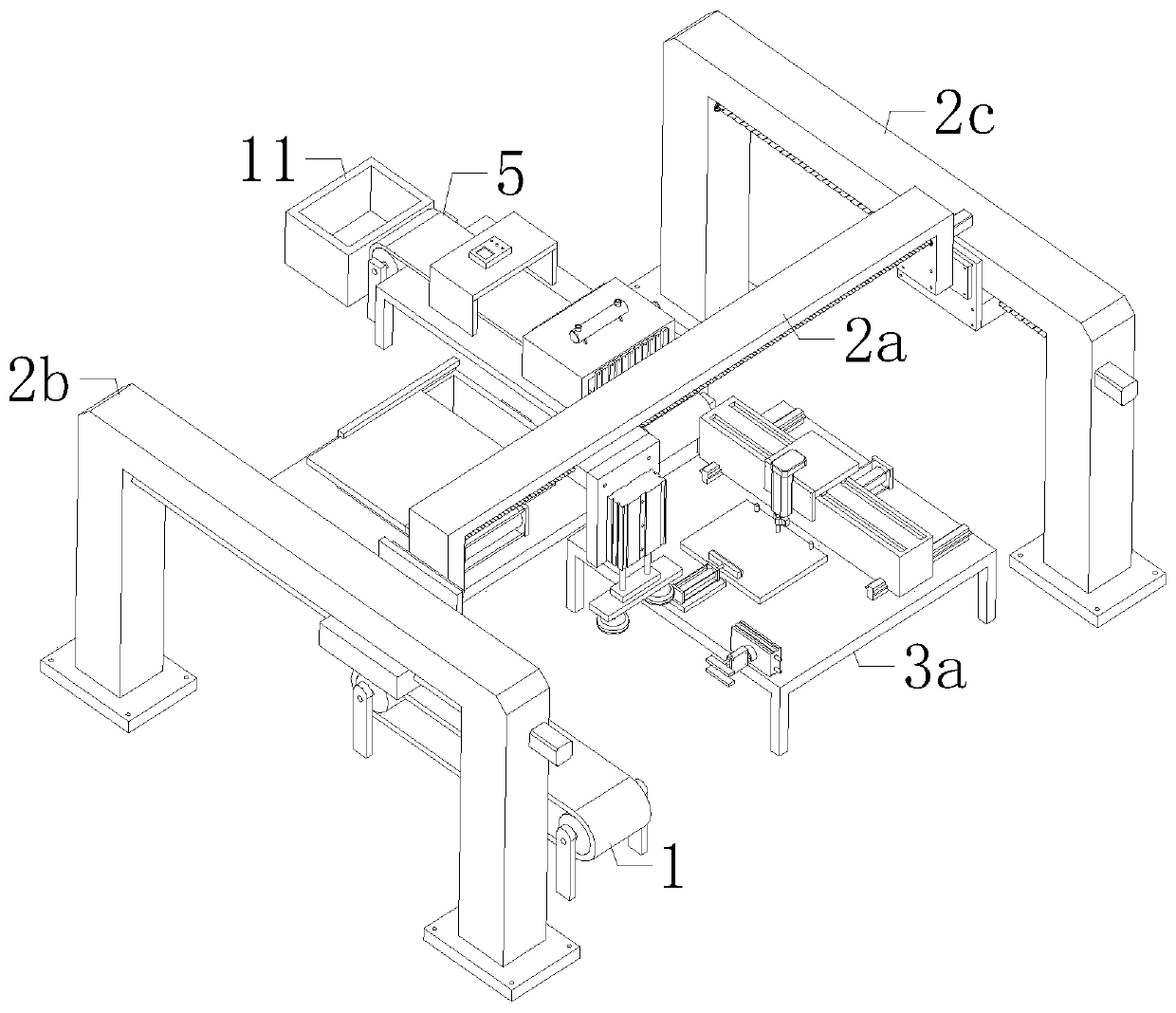 Aluminum base plate precision gluing and drying automatic equipment