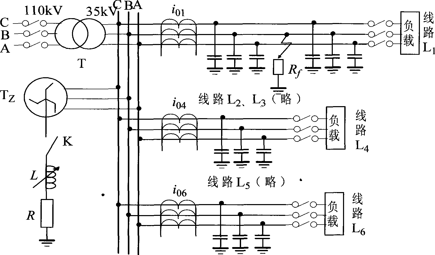 Method for fault line selection of cable-wire mixed line of electric distribution network by using wavelet energy relative entropy