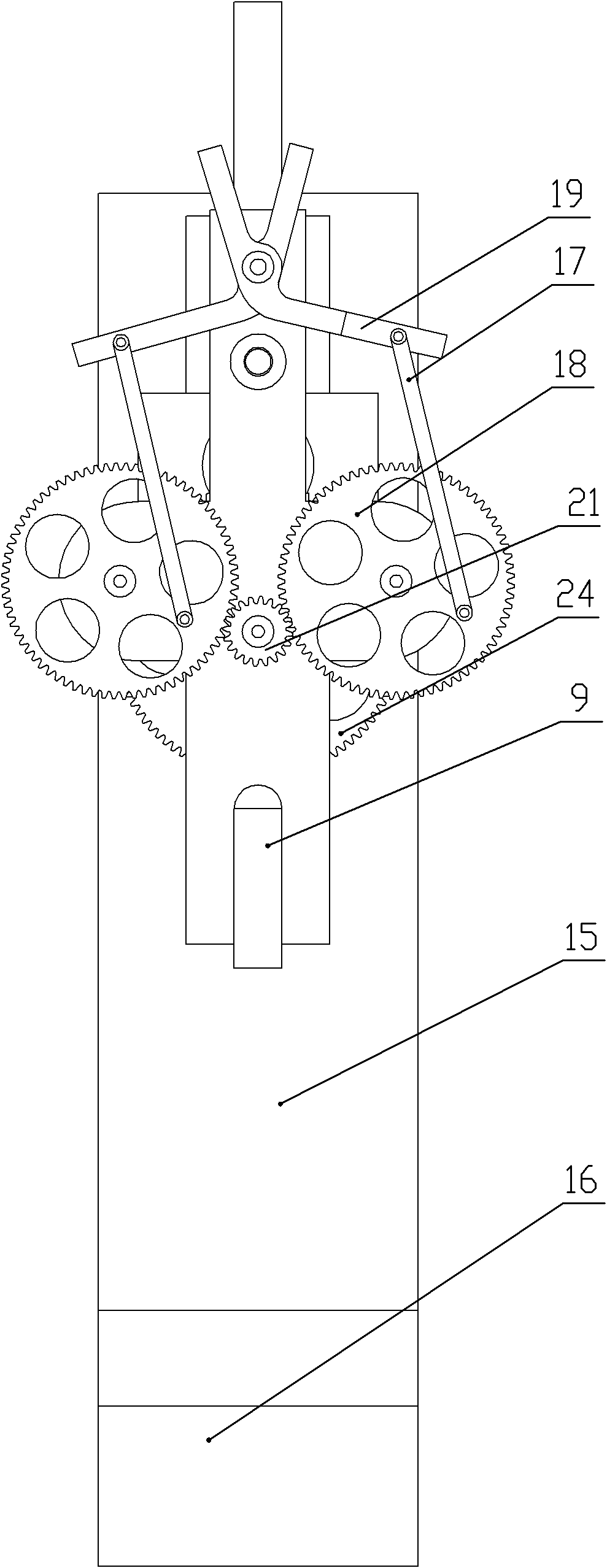 Aerodynamic force test device of flapping wing flying robot