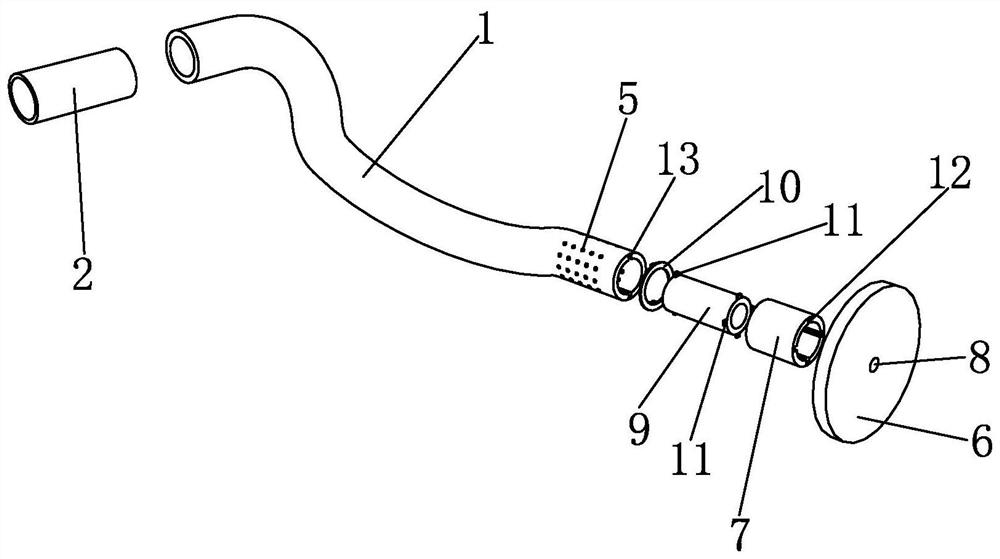 Austenitic stainless steel pipe silencer connecting pipe and manufacturing method thereof