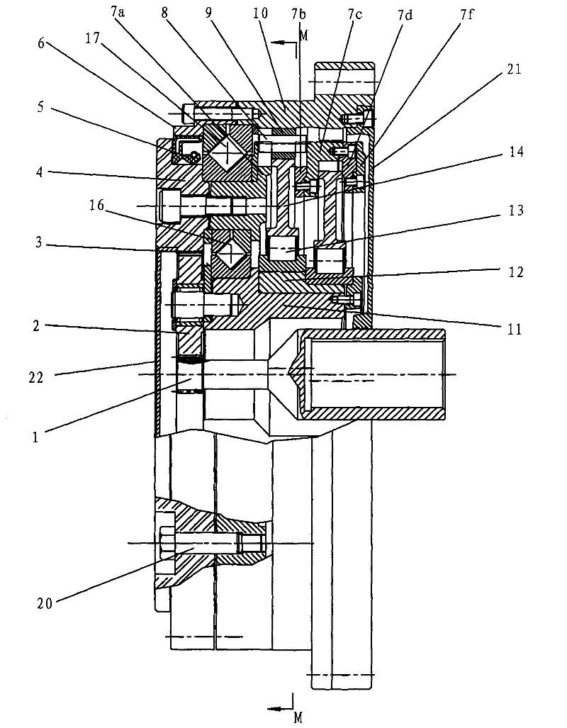 Composite rolling active-tooth transmission device and method for performing transmission by using the same