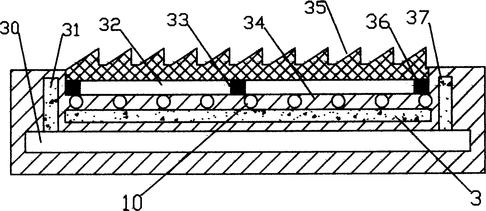 Pressure bearing forced circulation solar energy collecting flat roof