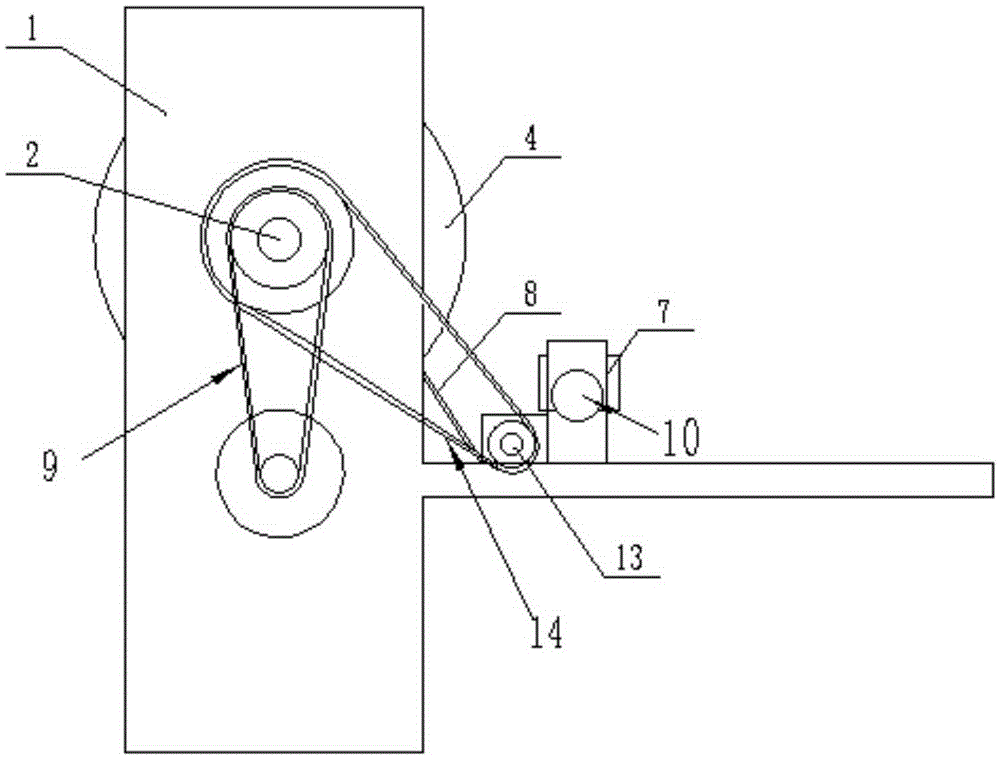 Automatic cutting device for packaging bags