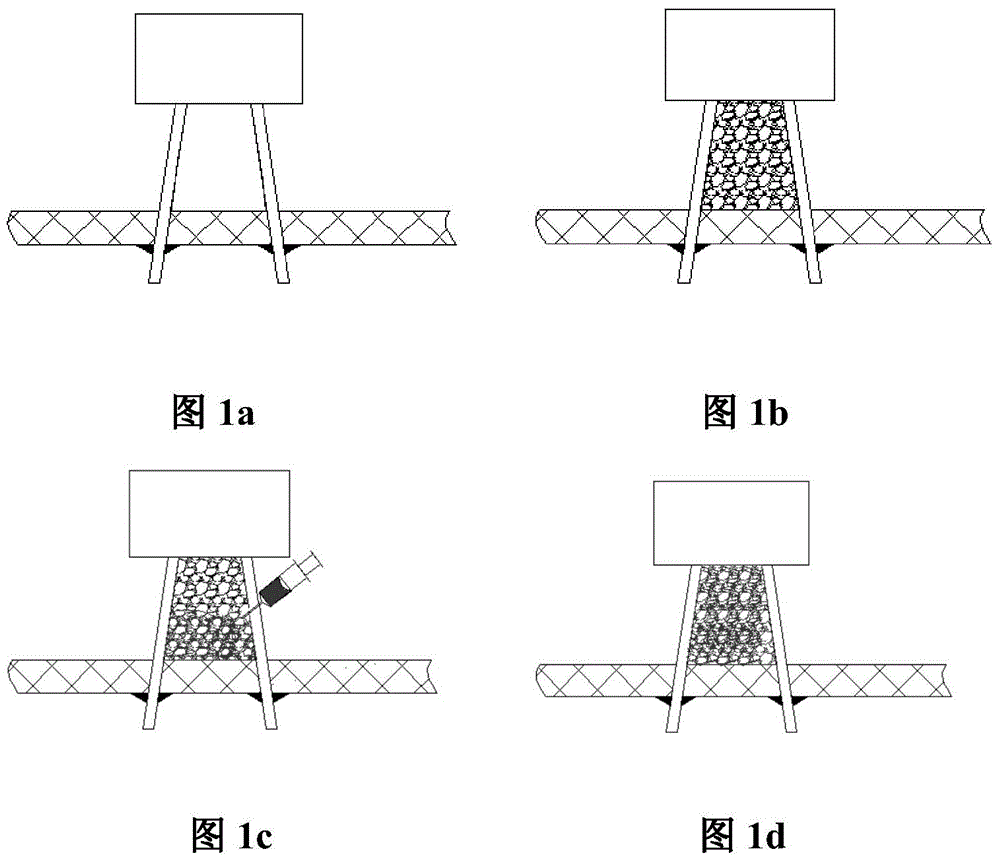 Overhead heightening device skeleton filling type reinforcing method