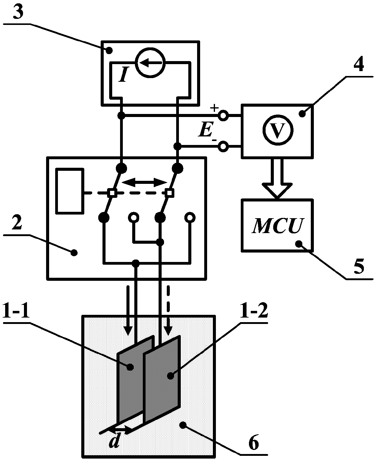 Double-platinum electrode type permanganate index online analyzer titration end point indicating device