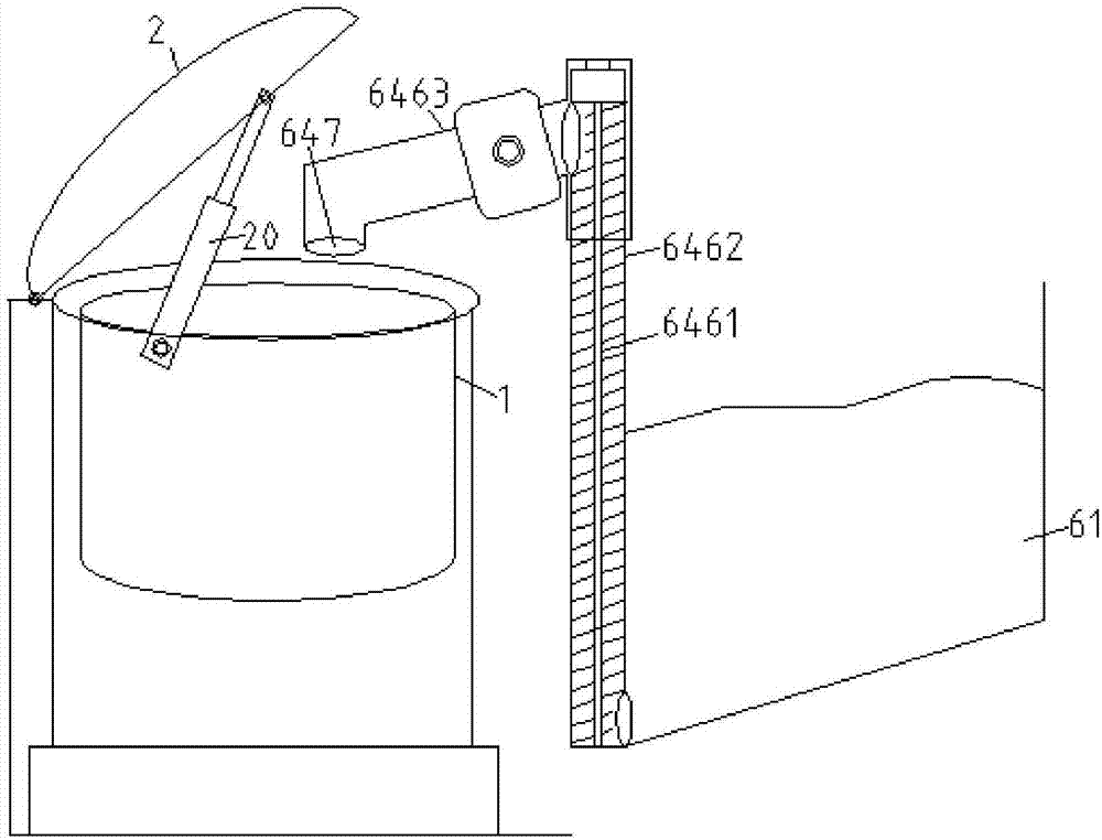 Feeding, distributing and charging device of cooking device and charging method of cooking device