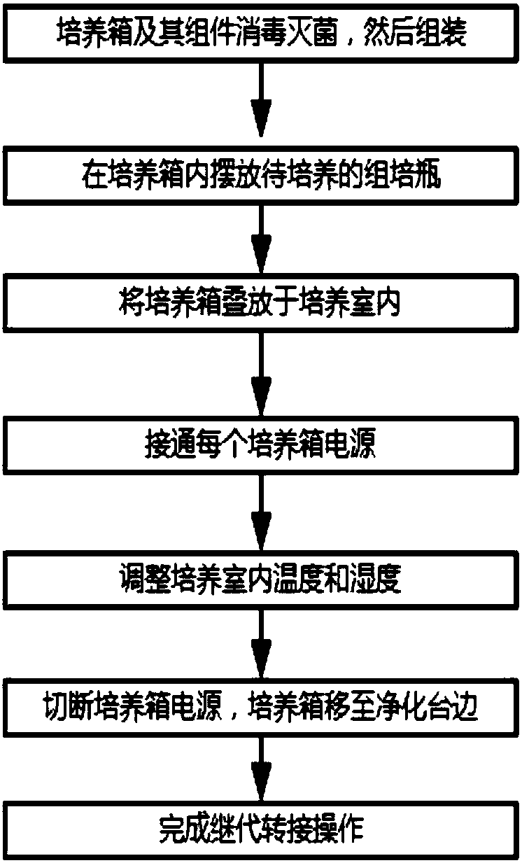 Factory-like plant tissue culture method and culture box implementing same