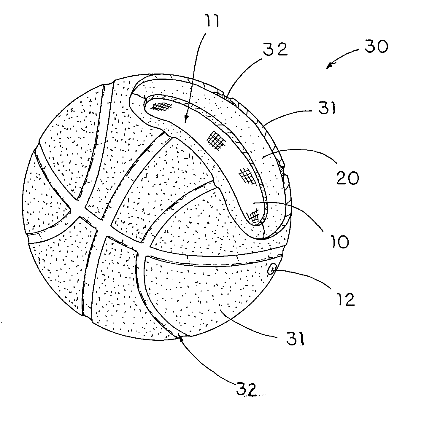 Machine laminated basketball