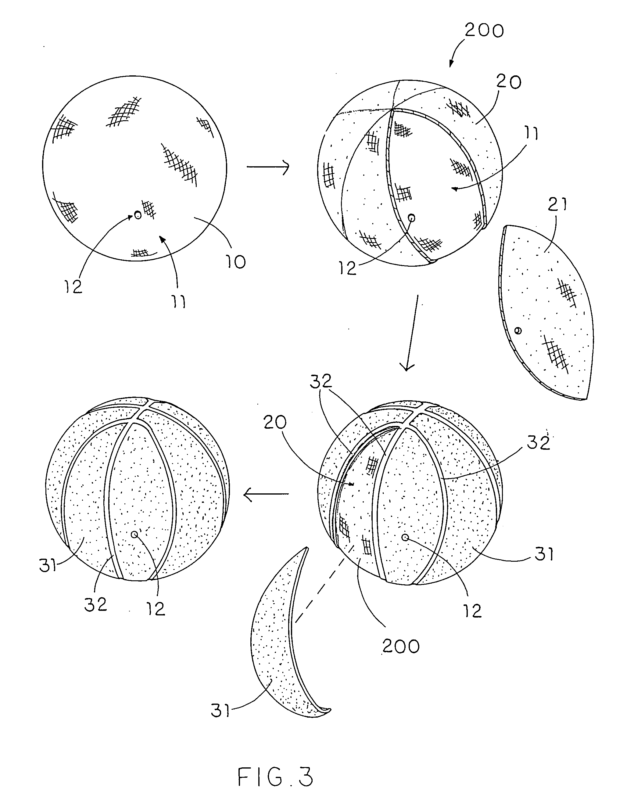 Machine laminated basketball