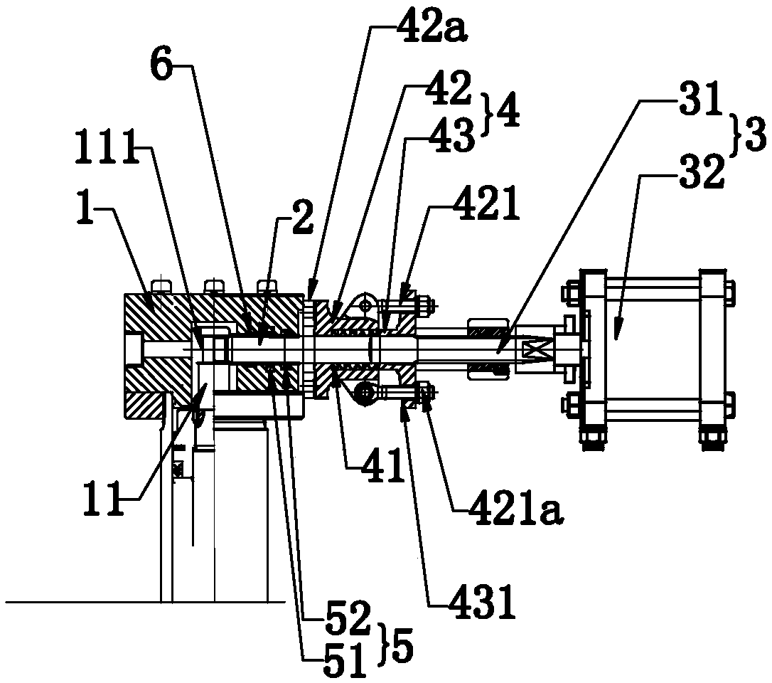 Hydraulic cylinder self-locking mechanical mechanism for cleaning container and self-locking method of hydraulic cylinder self-locking mechanical mechanism