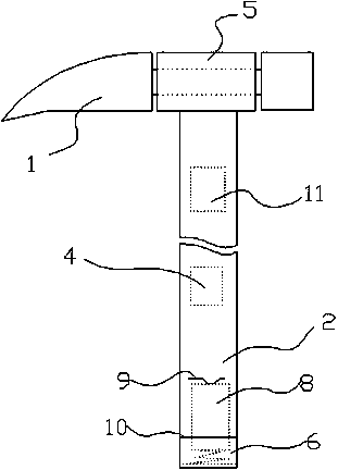 Ultrasonic vibrating ice breaking hammer