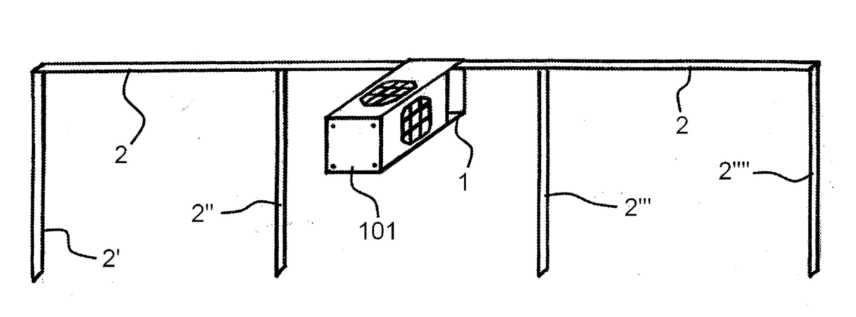 Easyly deployable phased antenna for a spacecraft and system of such antennas