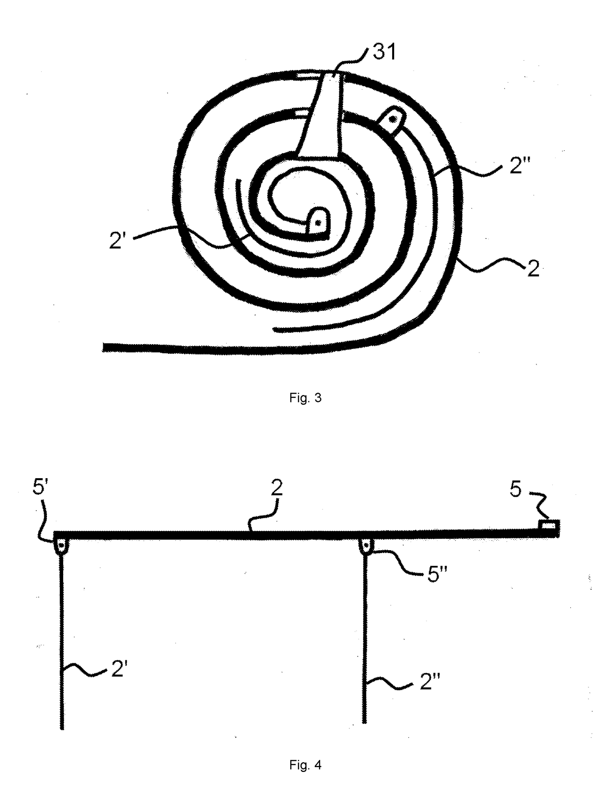 Easyly deployable phased antenna for a spacecraft and system of such antennas