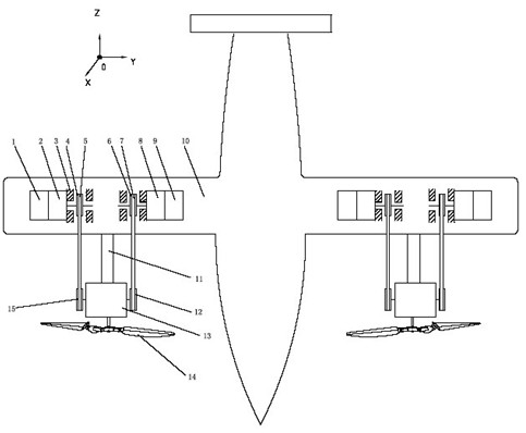 Series-parallel tilting drive mechanism of tilt rotor aircraft