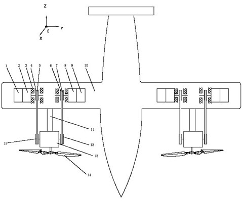 Series-parallel tilting drive mechanism of tilt rotor aircraft