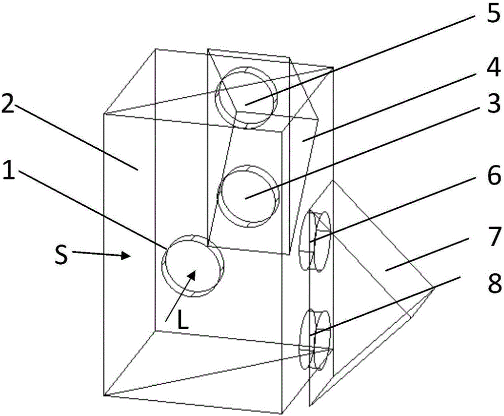 Single-crystal 90-degree space optical mixer with high space utilization