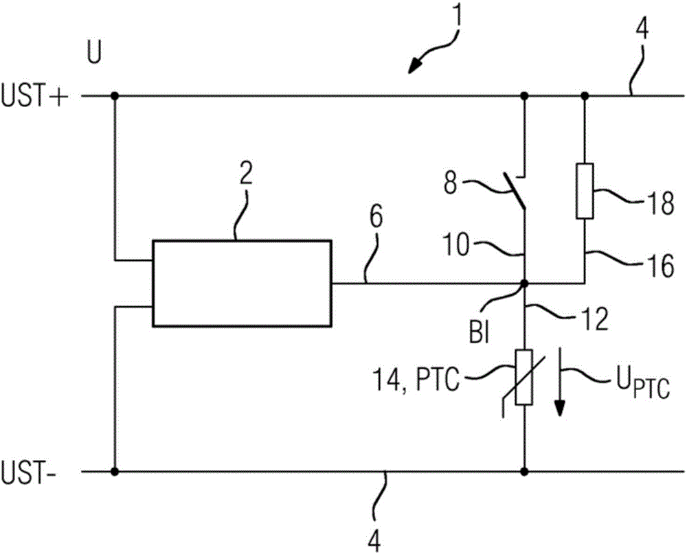 Circuit arrangement comprising a control device having at least one binary input, and associated operating method