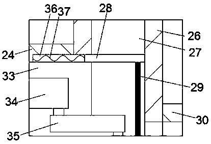 Pushing device for filling internal fuel in fireworks production