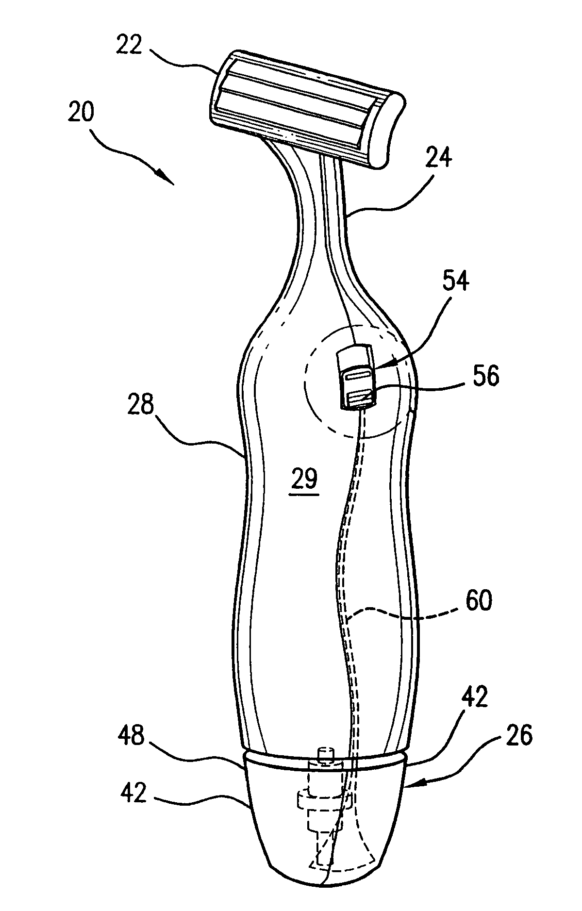 Disposable razor with integrated shaving cream dispenser