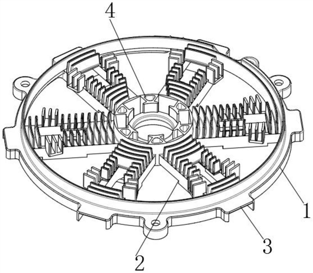 A coil disk magnetic strip installation structure