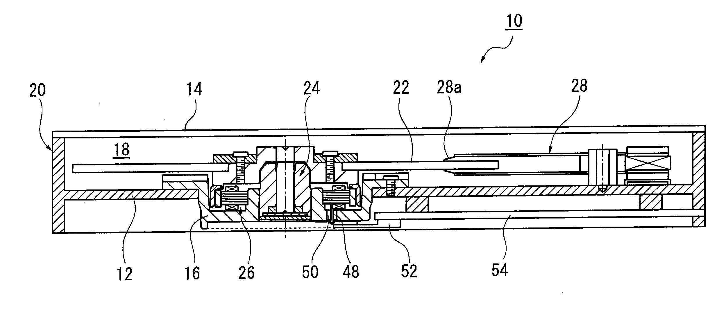 Disk drive device having airtight structure with improved airtightness