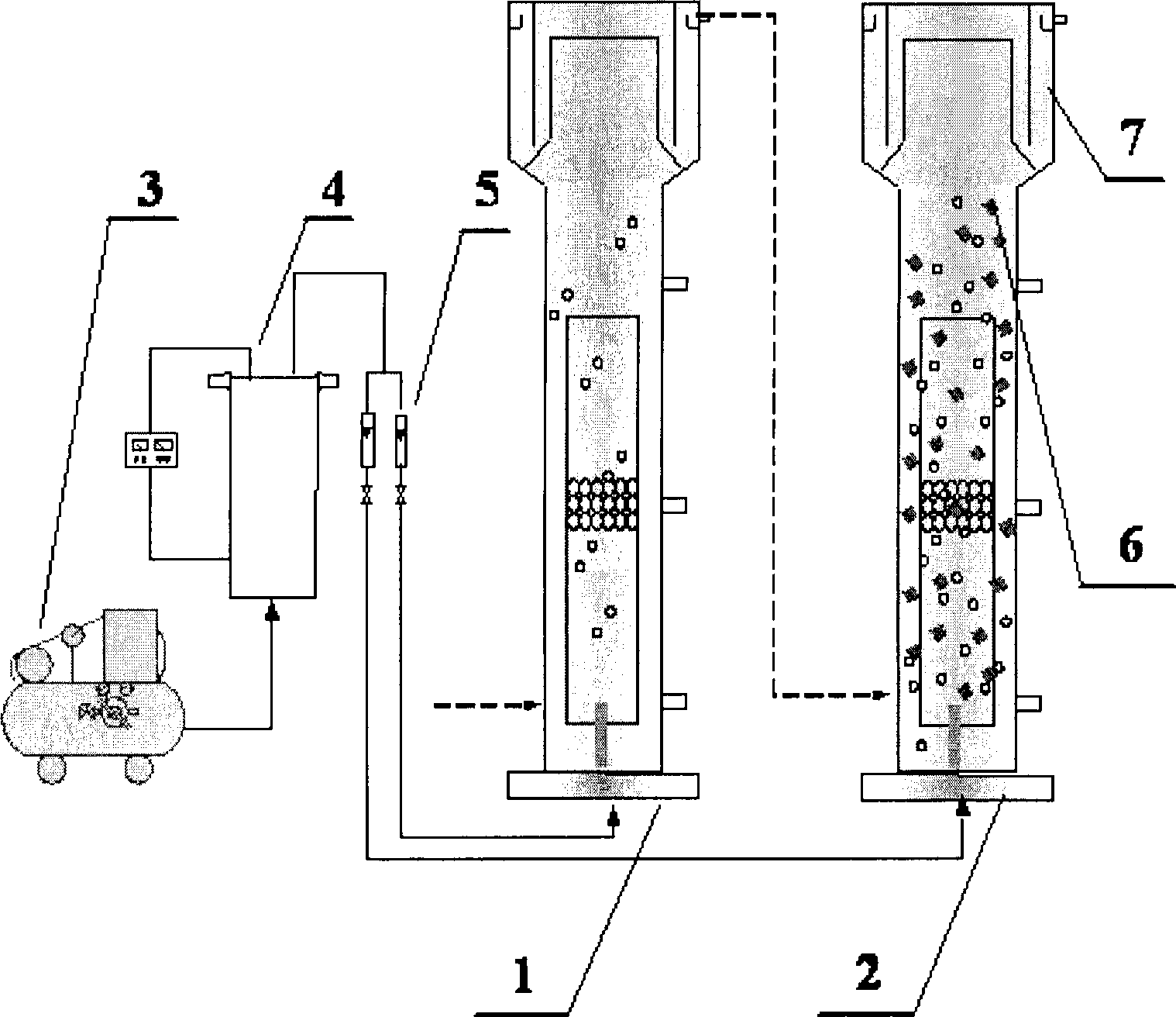 Biochemical degradation system coupling hydrolytic acidification-anaerobic and aerobic