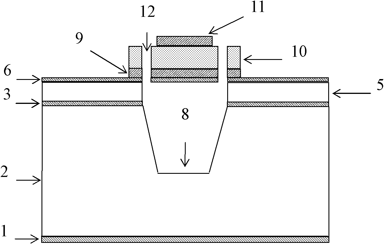 Preset cavity type SOI (silicon on insulator) substrate film bulk acoustic wave filter and manufacturing method thereof