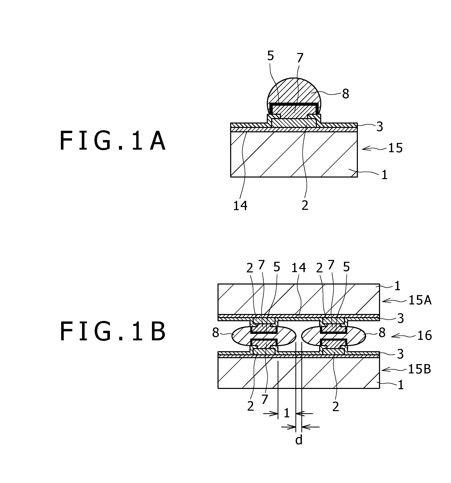 Semiconductor device, chip-on-chip mounting structure, method of manufacturing the semiconductor device, and method of forming the chip-on-chip mounting structure