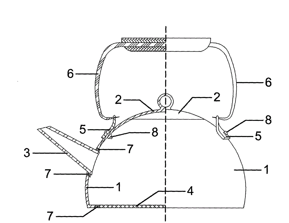 Novel water boiling kettle