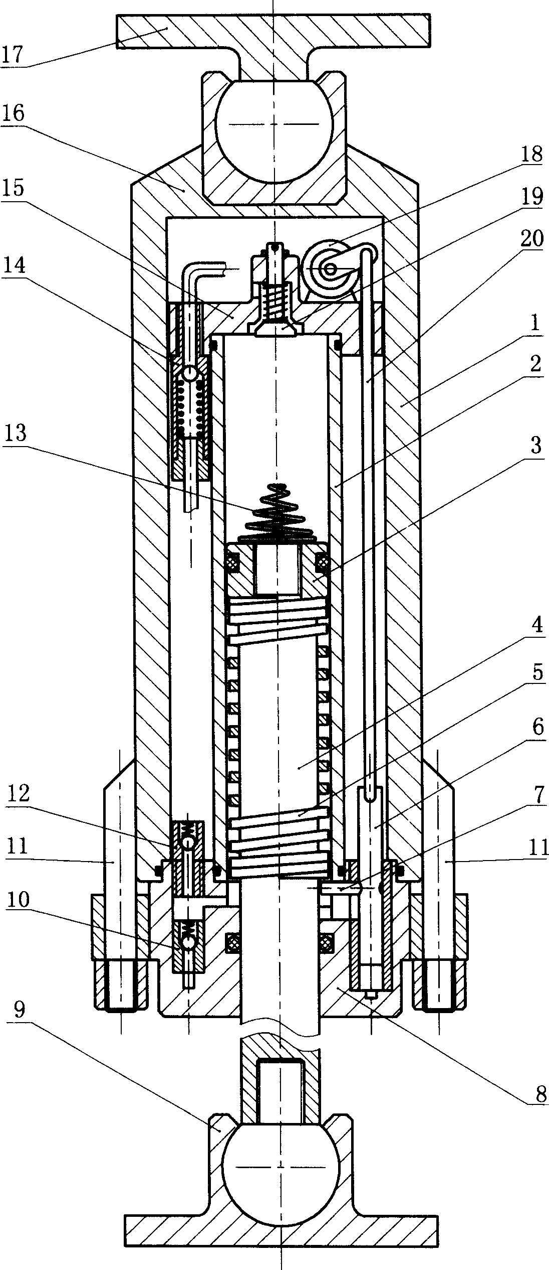 Oil-gas spring