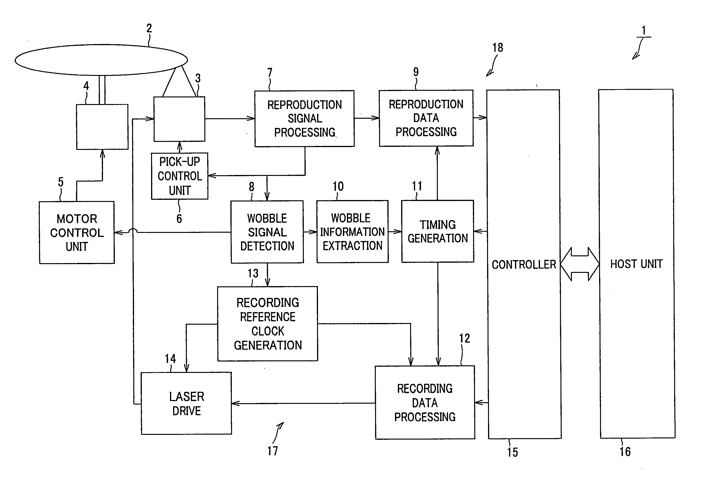 Optical recording medium, information processing device using the recording medium, and data recording method