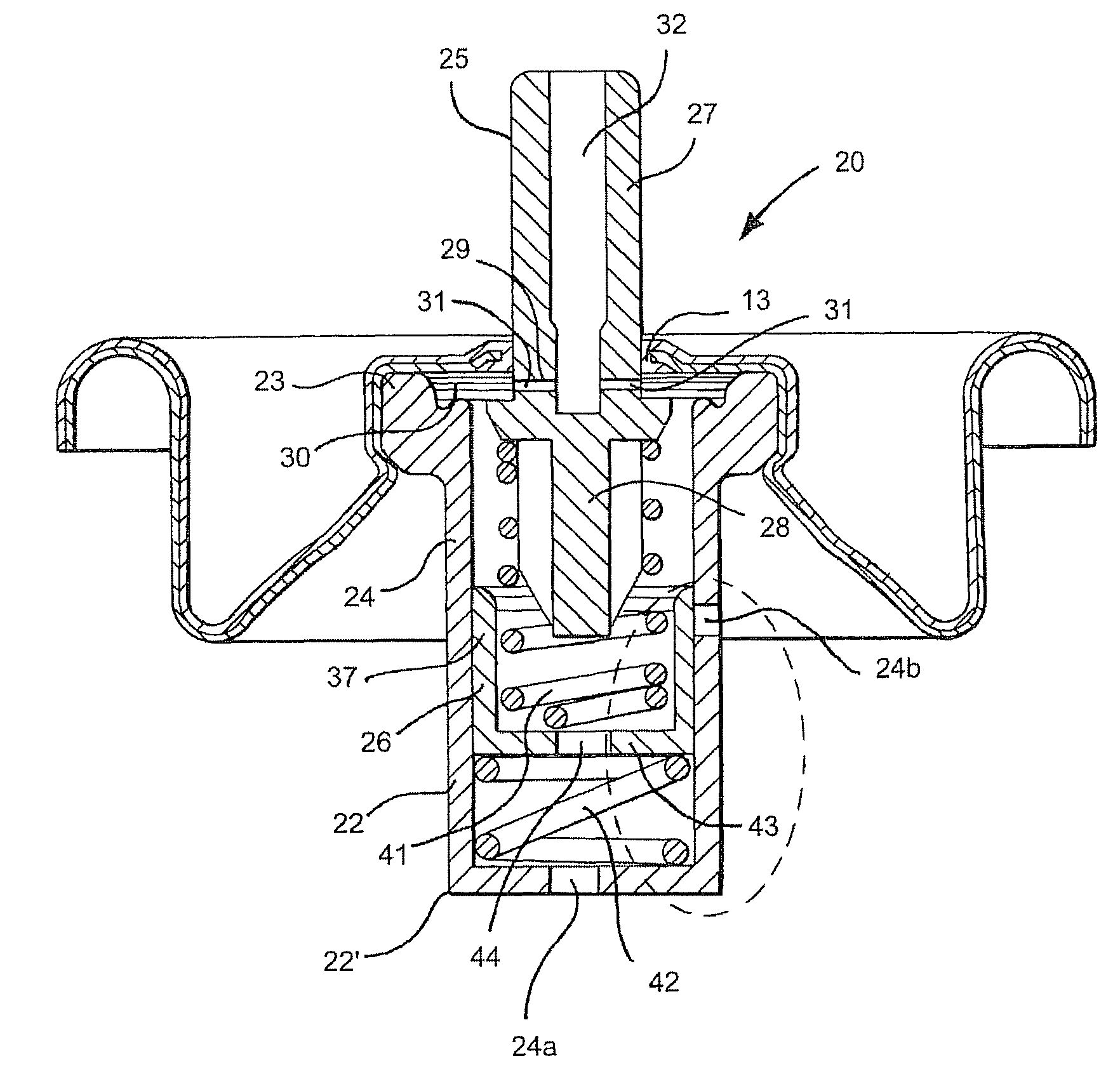 Valve assembly for pressurized dispensers