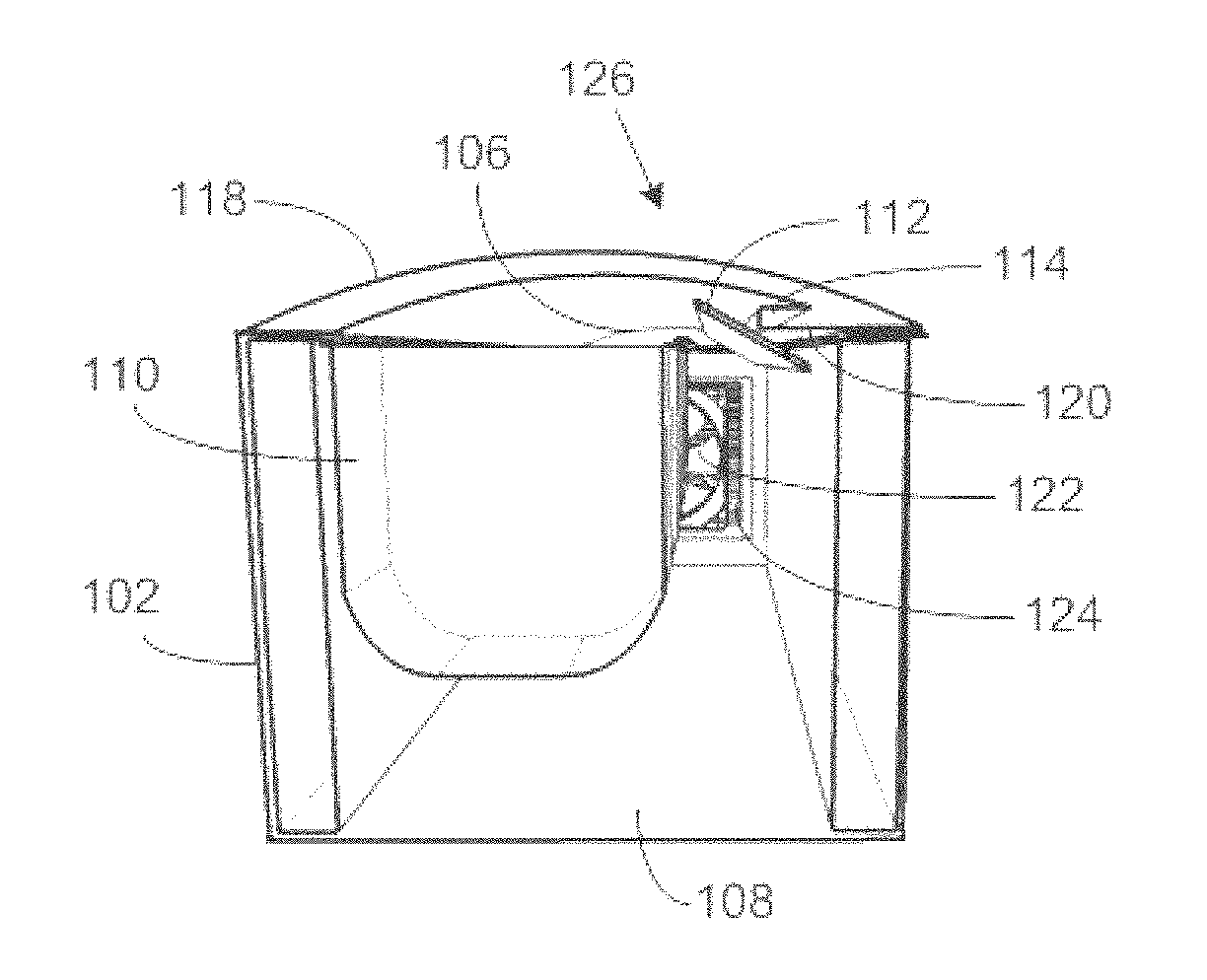 Apparatus and method for regulating air flow to a garnish in a cooler