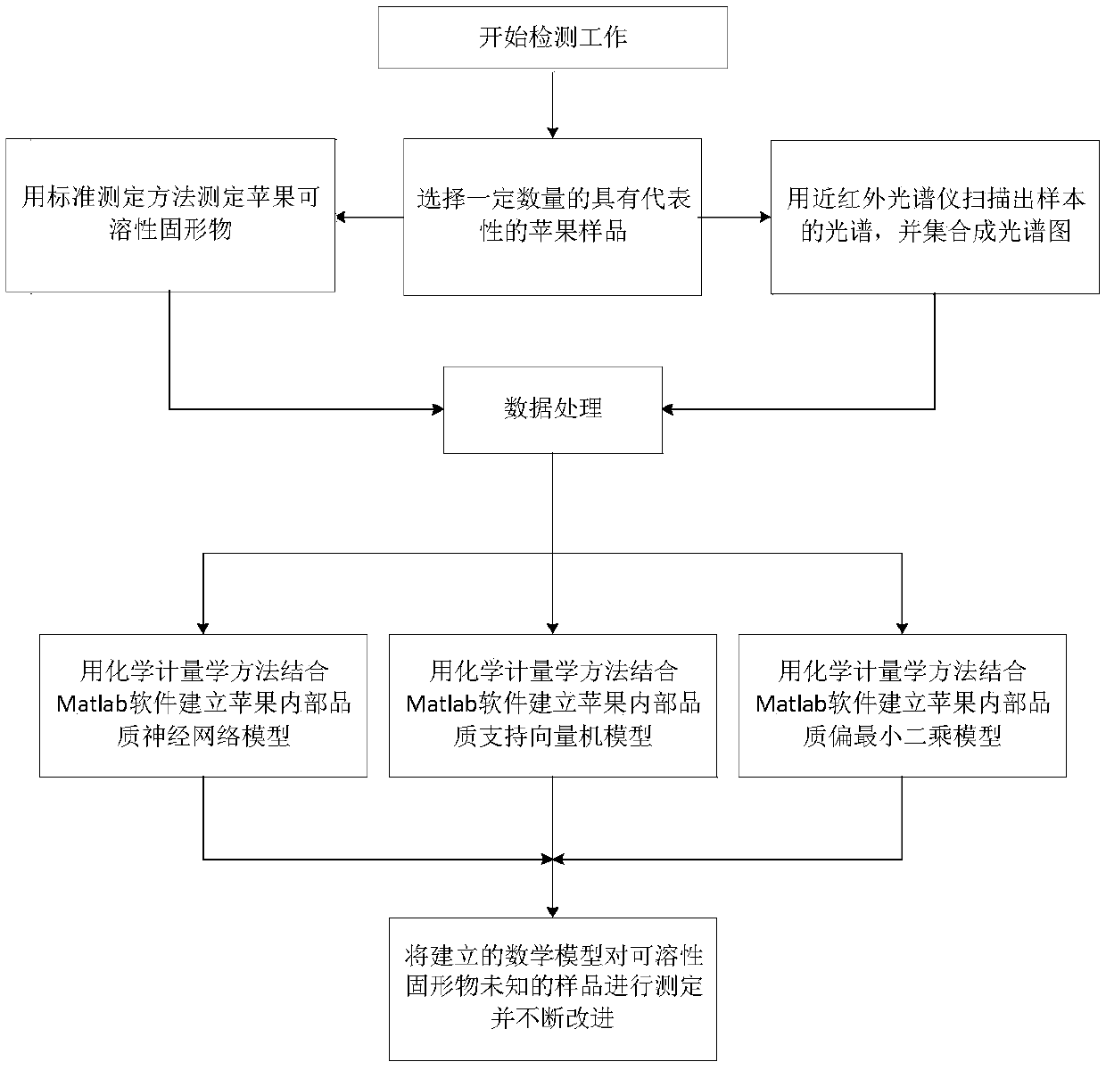 Near-infrared spectrum sugar degree detection method and system based on BP artificial neural network