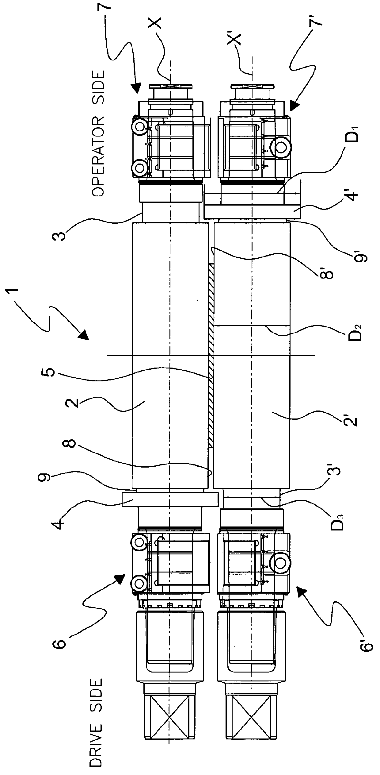 Zeroing system of a rolling stand