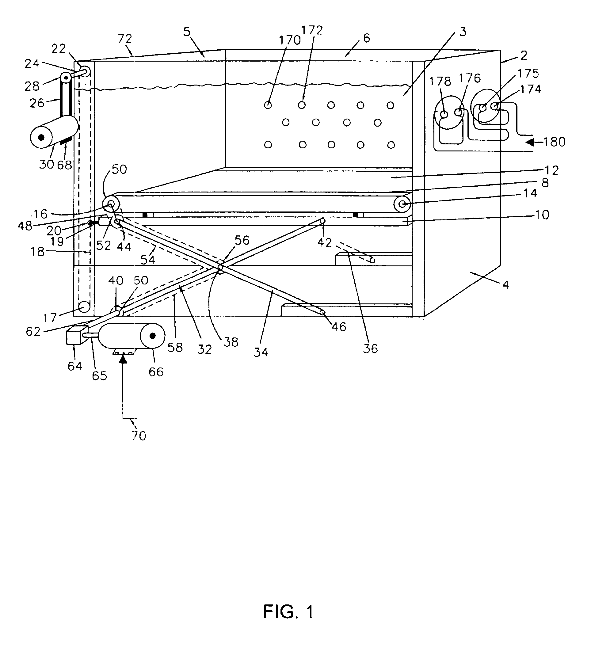 Hydrotherapy and exercise device with integrated lift and treadmill means