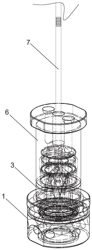 A hot runner nozzle structure for three-layer material injection molding