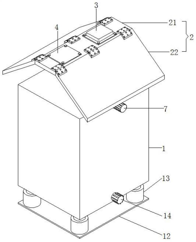 Rainwater sensing system for rain shelter of filter bed type sludge dewatering machine