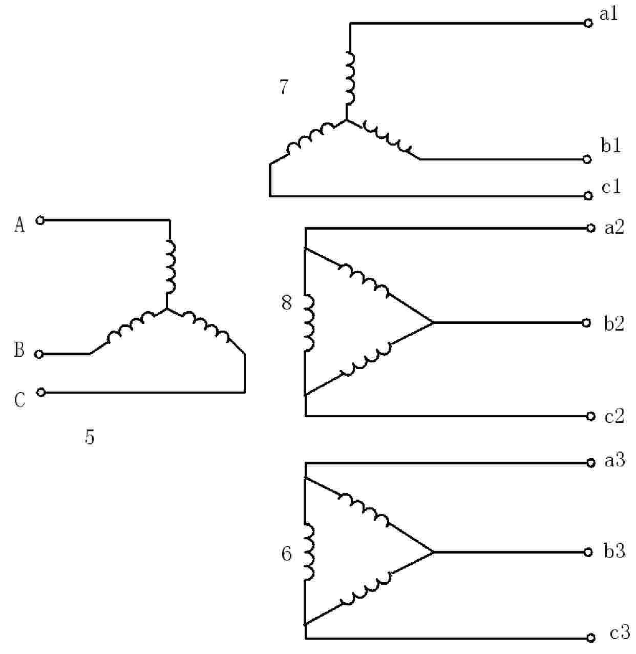 Induction and phase-shifting rectifier transformer