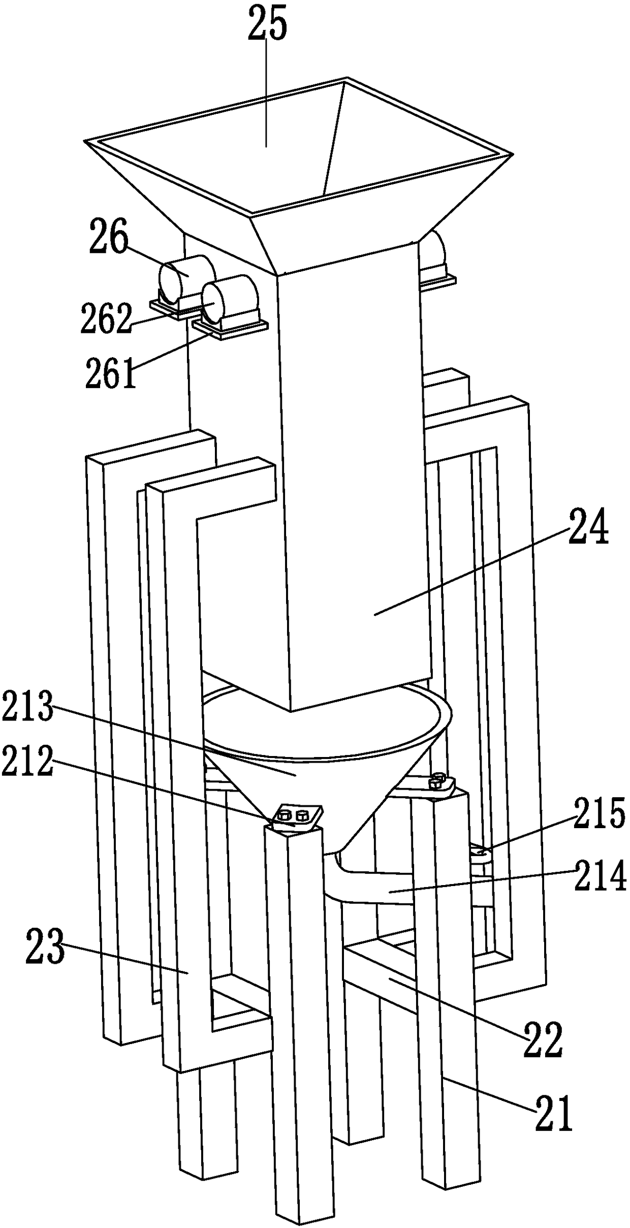 Automatic cleaning device for pig feed raw materials