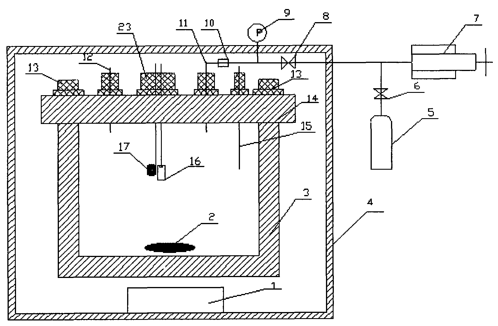 Supercritical CO2 high-temperature high-pressure synthetic high molecular conducting film device