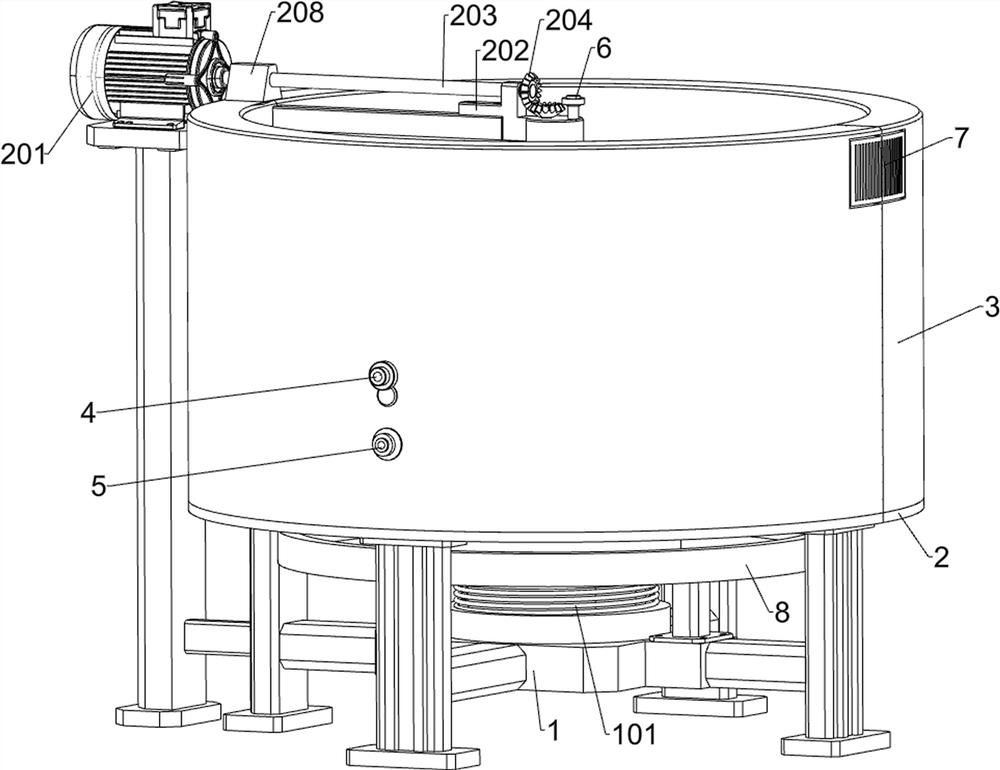 A cathode and anode bed regeneration waste acid and alkali water treatment device for chlor-alkali industry