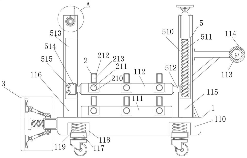 Clamping transportation device with protective structure based on lithium ion battery production