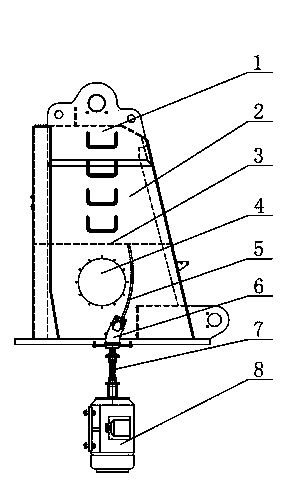 Tower body structure for crane