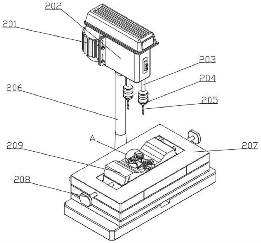 Spring claw forming and drawing equipment for fire hose and use method of spring claw forming and drawing equipment