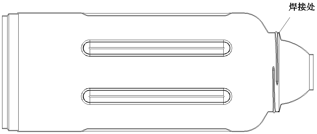 Large-amplitude-necking seamless forming process for stainless steel cup body