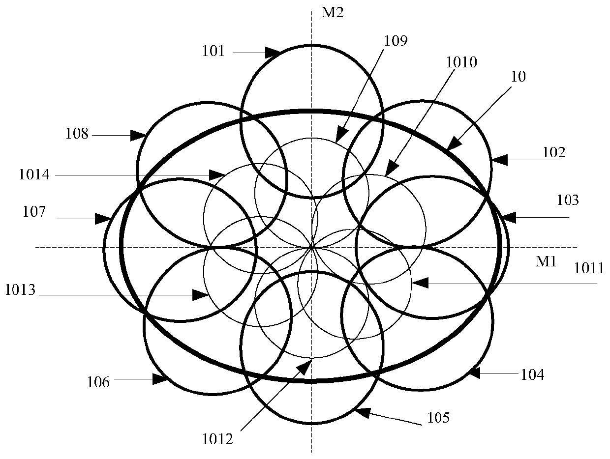 Surface shape detection method and device of plane mirror