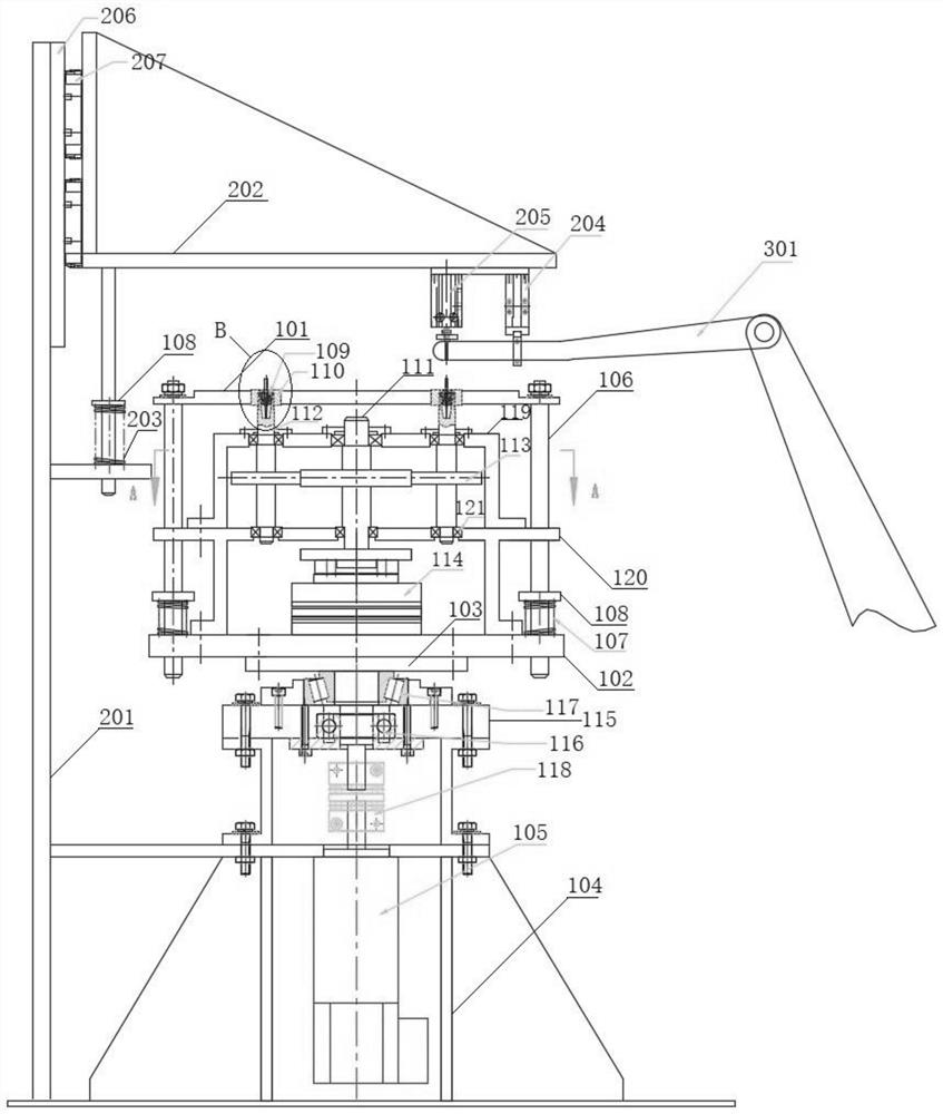 Rotary clamping type planter tool magazine and automatic tool changing method