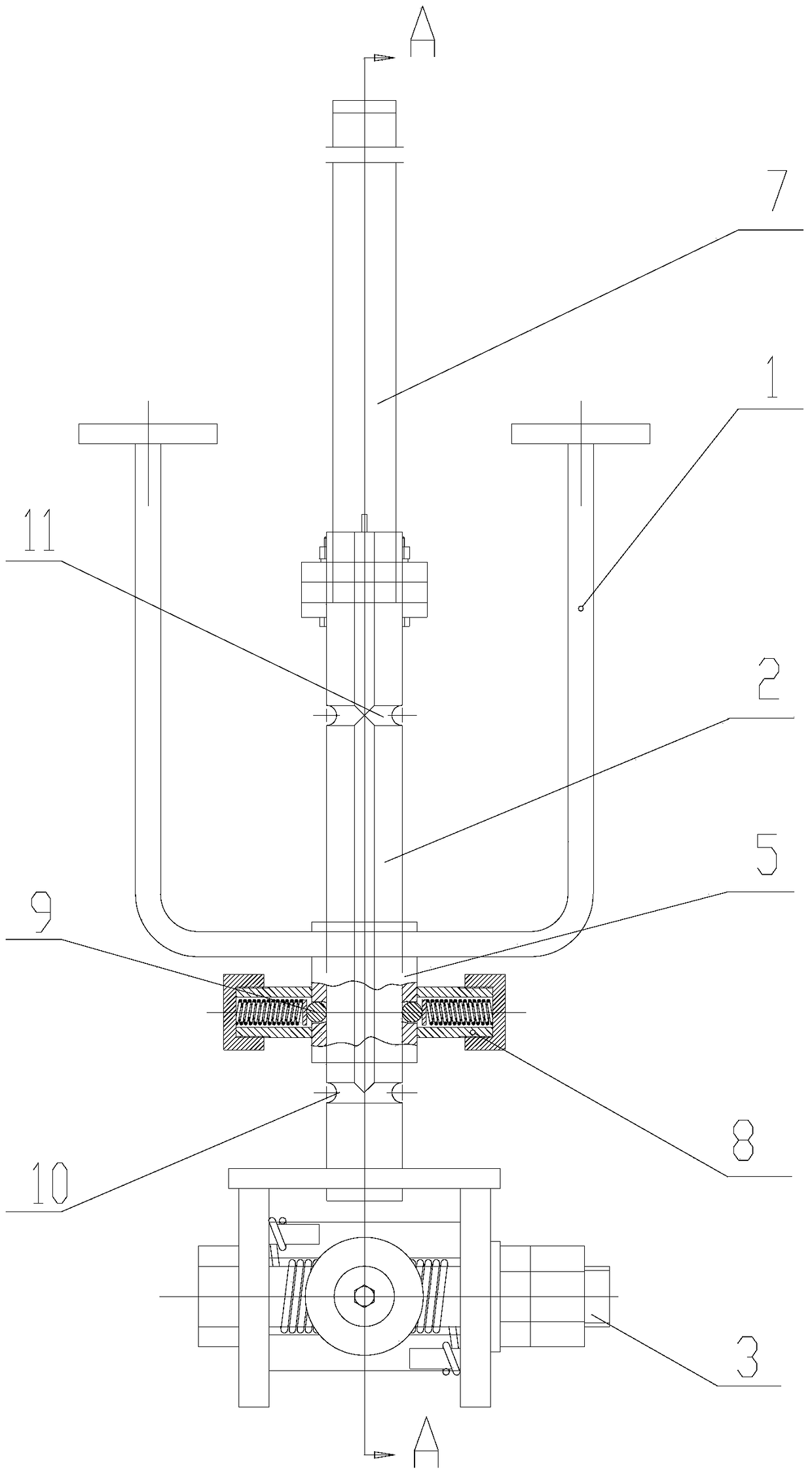 A rotary kiln temperature measuring device