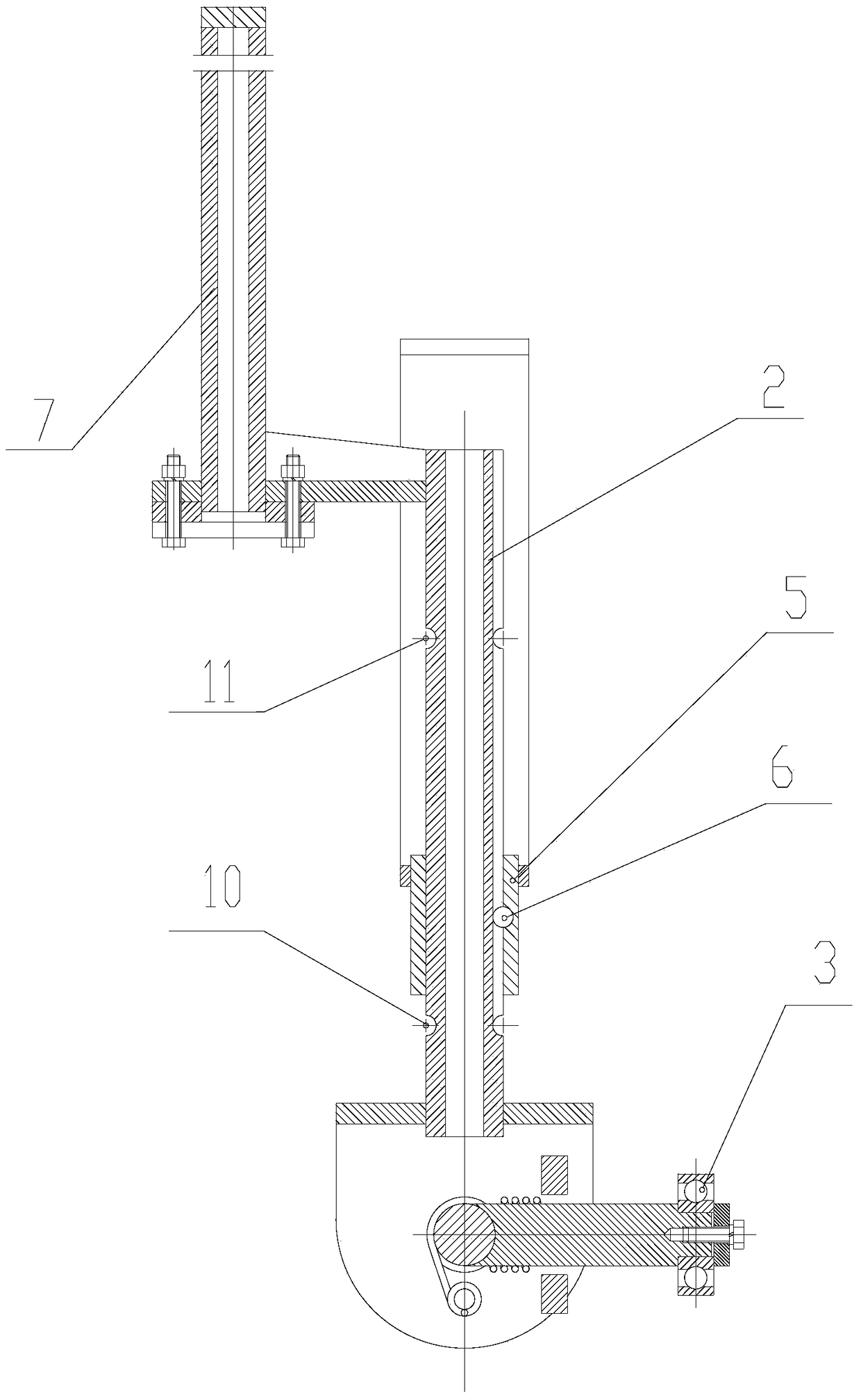 A rotary kiln temperature measuring device